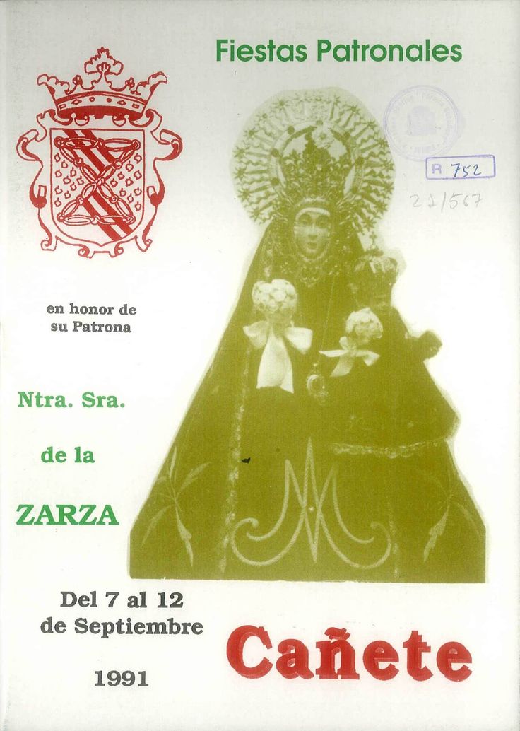 Fiestas en honor a Nuestra Señora de la Zarza 1991 Cañete